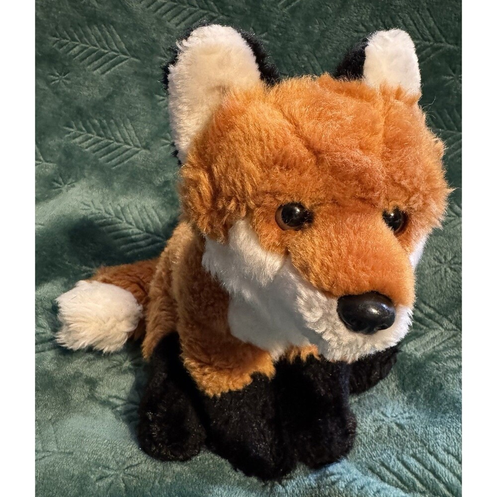 Red Fox Realistic Stuffed Plushie Signature Ganz Gold Webkinz  Rare WkSS2000 10”